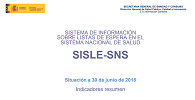 Portada Sistema de información sobre listas de espera en el Sistema Nacional de Salud SISLE-SNS. Situación a 30 de junio de 2018. Indicadores resumen