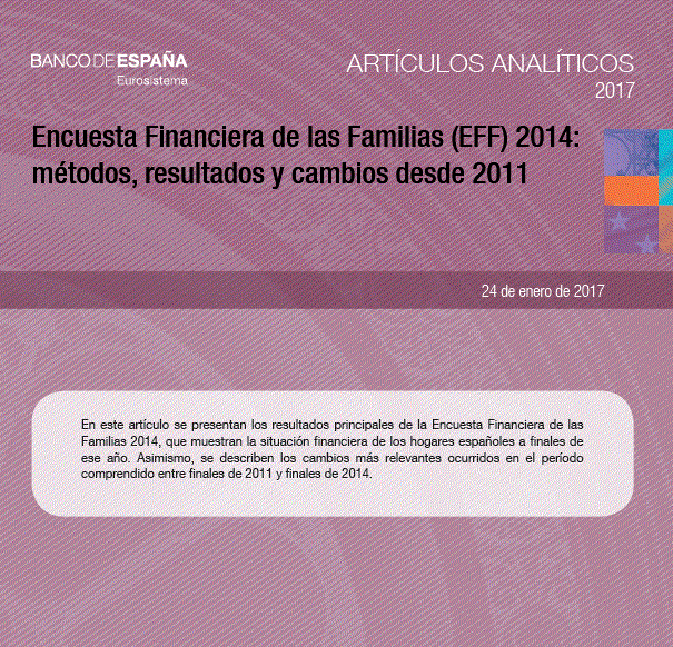 Banco de España. Encuesta financiera de las familias 2014