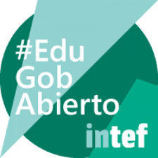 Logo del INTEF y hashtag #EduGobAbierto