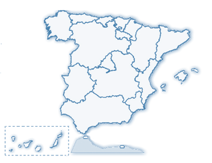 Mapa de las Comunidades Autónomas