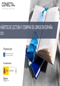 Portada de l'Informe Hàbits de lectura i compra de llibres a Espanya 2025.