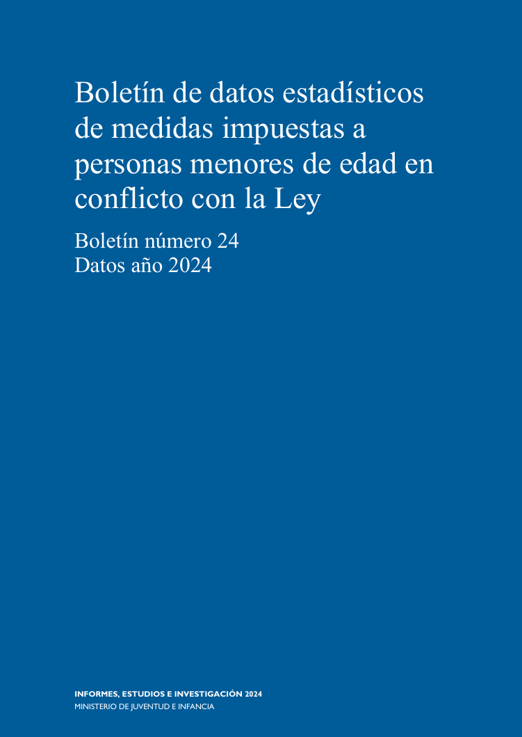 Portada de l'Informe Dades estadístiques de mesures imposades a persones menors d'edat en conflicte amb la Llei.