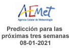 PortadaAGENCIA ESTATAL DE METEOROLOGIA. Predicció per a les pròximes tres setmanes. Informació elaborada el 8 de gener de 2021