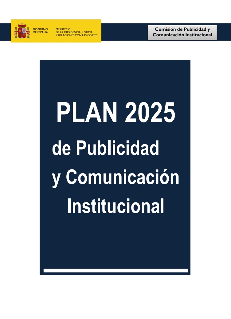 Portada del Pla 2025 de Publicitat i Comunicació Institucional