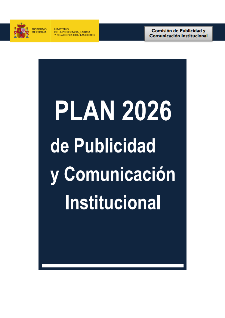 Portada del Pla 2026 de Publicitat i Comunicació Institucional