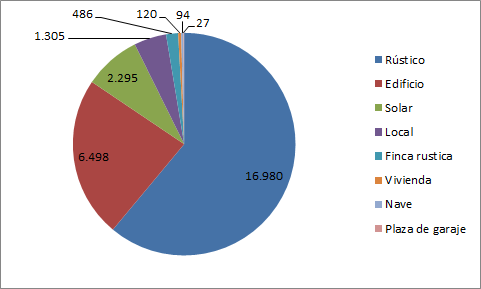Distribución de Bienes Inmuebles por tipo