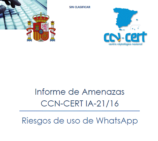 Informe de amenazas. Riesgos de uso de Whatsapp