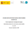 Cover of Study on reusable data as linguistic resources. Plan for the Promotion of Language Technologies