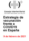Cover of Vaccination strategy against COVID19 in Spain. Technical Working Group on COVID-19 Vaccination, of the Presentation of Vaccination Program and Registration. 9 February 2021