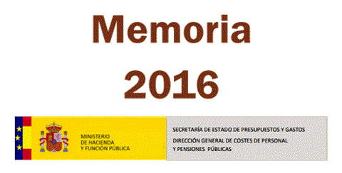 ImageGeneral Directorate of Personnel Costs and Public Pensions. Memory of activities 2016