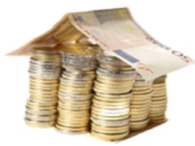 Image of coins and a banknote.