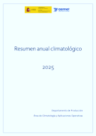 Portada do Informe Resumo anual climatolóxico 2025.