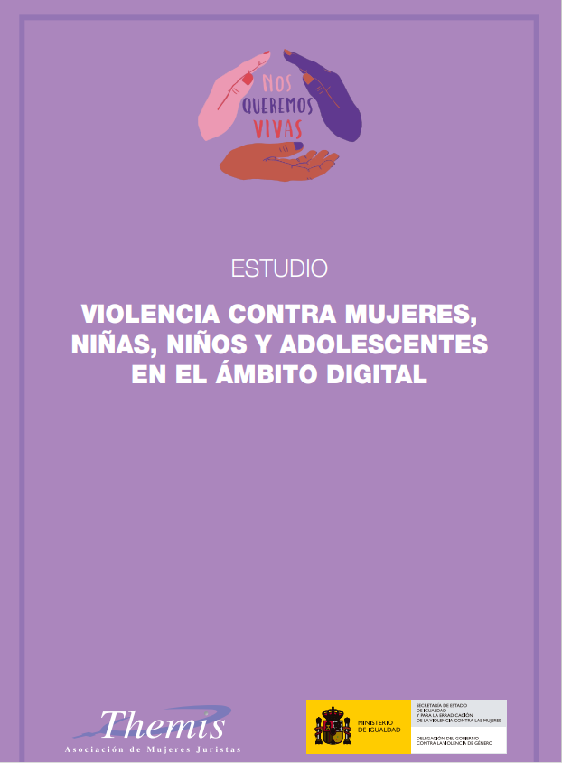 Portada do Estudo Violencia contra mulleres, nenas, nenos e adolescentes no ámbito dixital