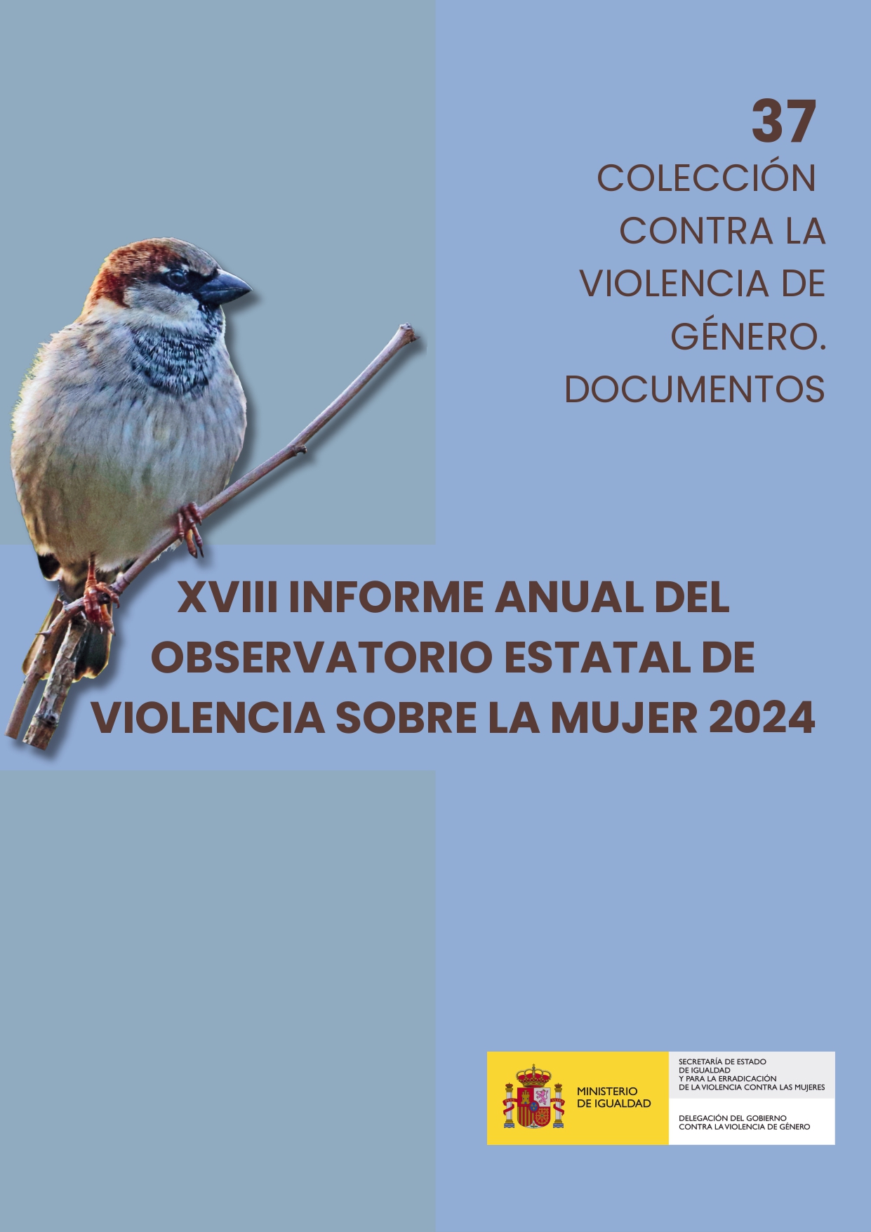 Portada do XVIII Informe Anual do Observatorio Estatal de Violencia sobre a Muller 2024