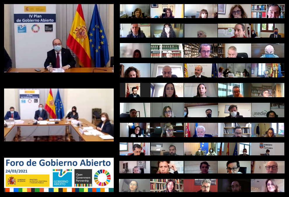 Foto de la reunión del Foro de Gobierno Abierto del 24/03/2021