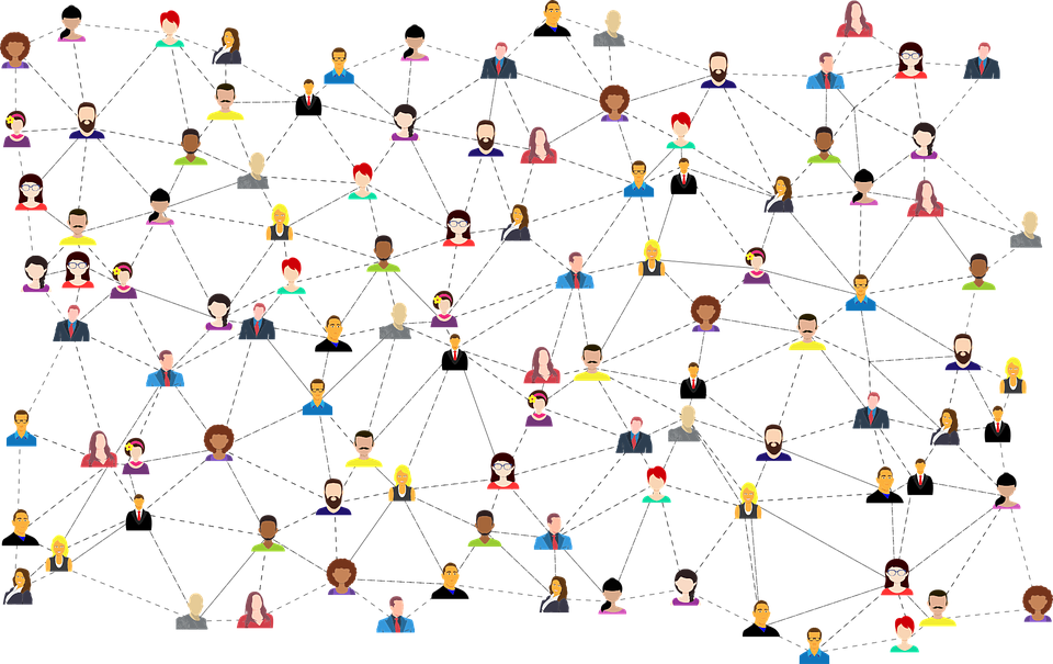 Imagen de comunicación de personas en red