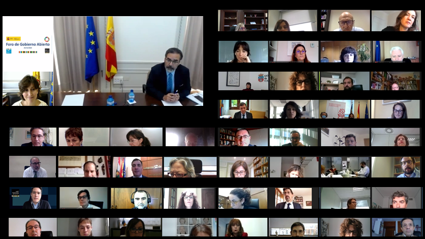 Foto de la reunión del Pleno del Foro de Gobierno Abierto