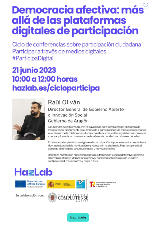 Imagen Ciclo de Conferencias sobre participación ciudadana
