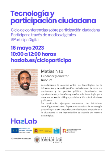 Imagen Ciclo de Conferencias sobre participación ciudadana