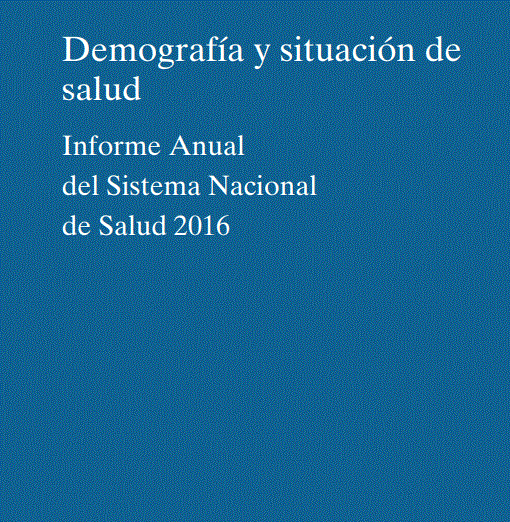 Portada de Demografía y situación de salud. Informe Anual del Sistema Nacional de Salud 2016