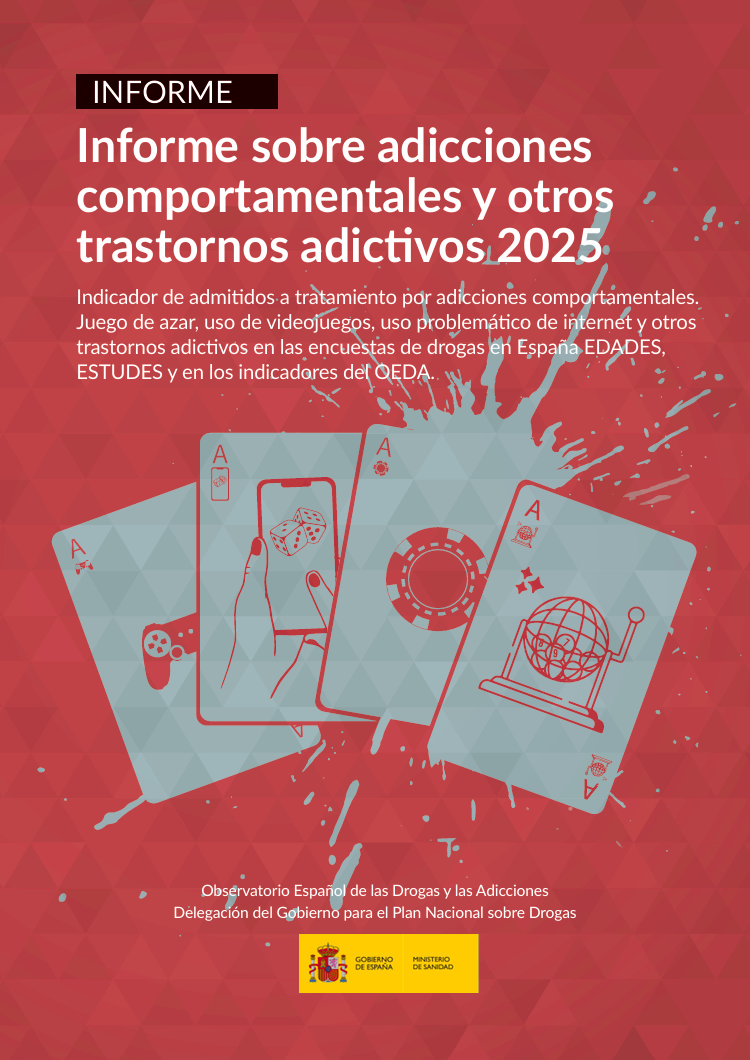 Portada del Informe sobre adicciones comportamentales y otros trastornos adictivos 2025.