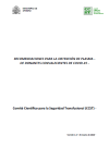Portada Recomendaciones para la obtención de plasma de donantes convalecientes de COVID-19. Comité Científico para la Seguridad Transfusional (CCST)