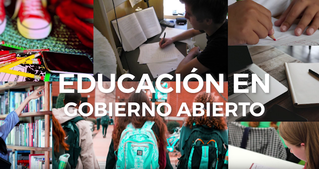 Captura de imagen del vídeo de Educación en Gobierno Abierto
