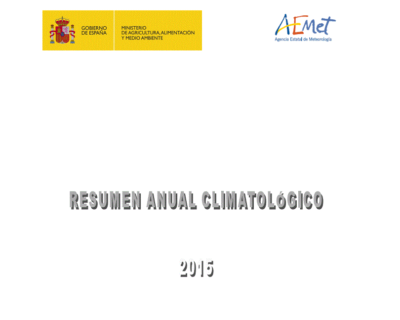 Resumen anual climatológico 2015