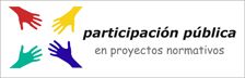 Logotipo de Participación Pública en Proyectos Normativos