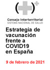 Portada de Estrategia de vacunación frente a COVID19 en España. Grupo de Trabajo Técnico de Vacunación COVID-19, de la Ponencia de Programa y Registro de Vacunaciones. 9 de febrero de 2021