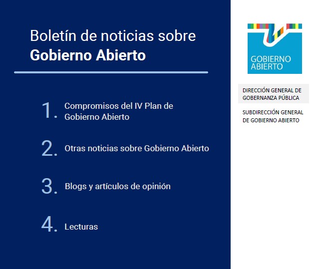 Imagen del boletín de Gobierno Abierto