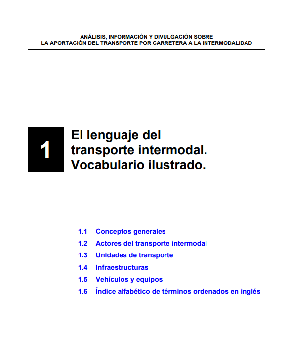 Imatge Portada El llenguatge del transport intermodal. Vocabulari il·lustrat.